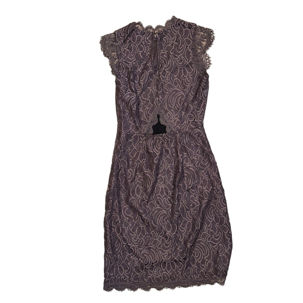 Xhilaration Lace Sheath Dress XS Purple Cap Sleeve Knee Length Sheath Dress - Picture 3 of 7